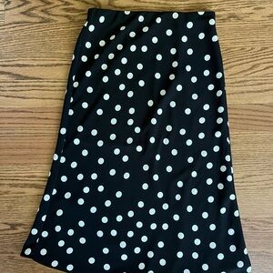 Polka dot midi skirt